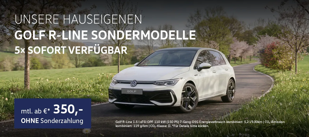 VW Golf R-Line Sondermodelle